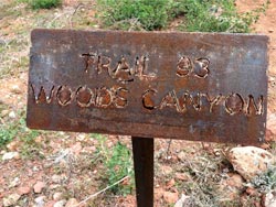 Woods Canyon trail sign